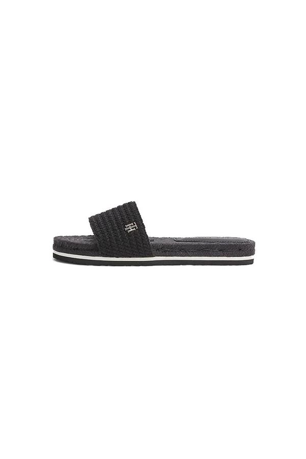 Tommy Hilfiger Tommy Hilfiger Flip-flops - TH TEXTURED FLAT SANDAL black