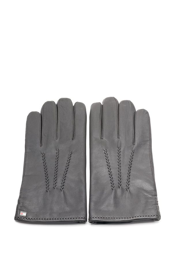 Tommy Hilfiger Tommy Hilfiger Gloves - FLAG LEATHER GLOVES dark brown