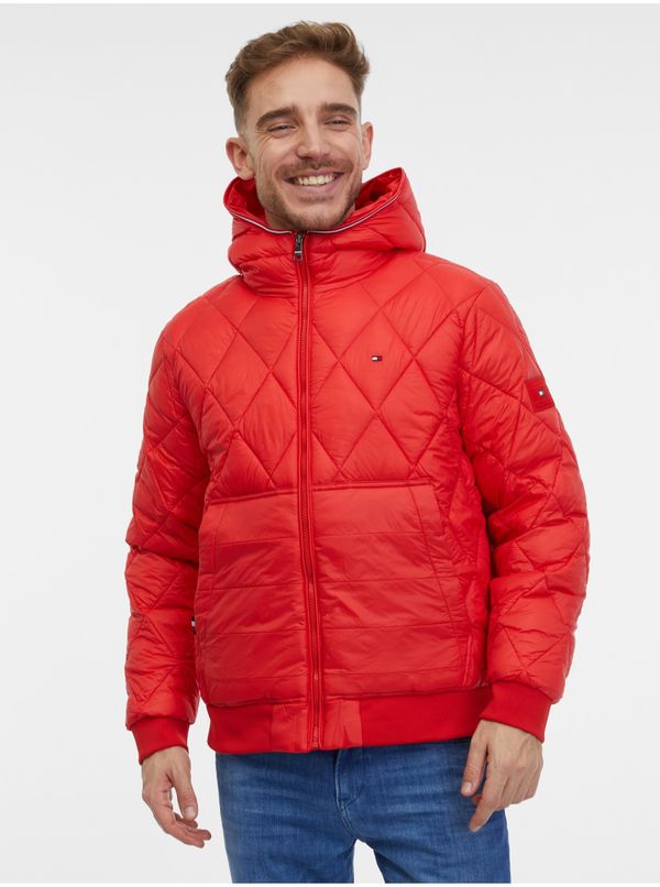 Tommy Hilfiger Tommy Hilfiger Men's Red Quilted Jacket - Men's