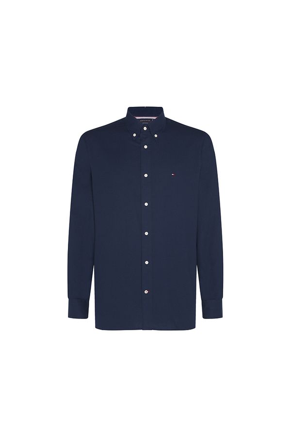 Tommy Hilfiger Tommy Hilfiger Shirt - COTTON CASHMERE SHIRT dark blue