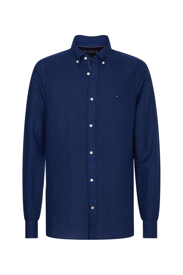 Tommy Hilfiger Tommy Hilfiger Shirt - SLIM GARMENT DYED CO/LI SHIRT blue