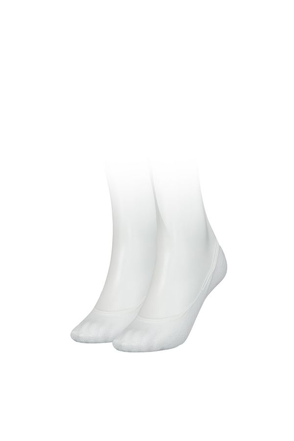 Tommy Hilfiger Tommy Hilfiger Socks - TH WOMEN FOOTIE 2P TH BURN OUT white