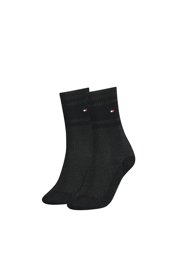 Tommy Hilfiger Tommy Hilfiger Socks - TH WOMEN SOCK 2P LUREX RIB black