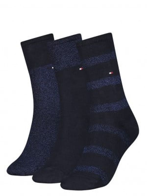 Tommy Hilfiger Tommy Hilfiger Socks - TH WOMEN SOCK 3P SPARKLE GIFTBOX blue