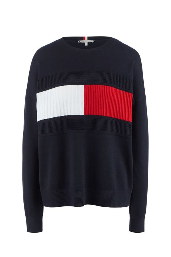 Tommy Hilfiger Tommy Hilfiger Sweater - TH ESSENTIAL STUCTURED FLAG SWTR dark blue
