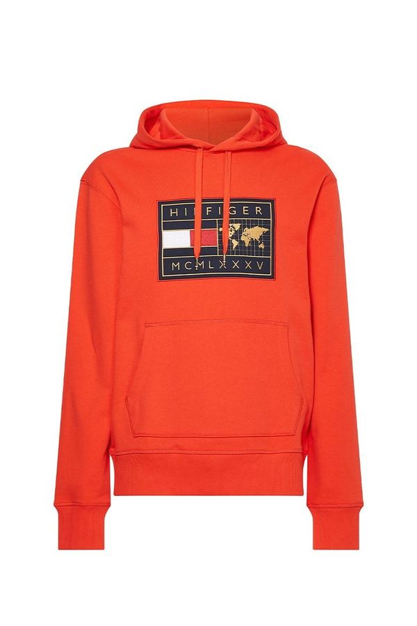 Tommy Hilfiger Tommy Hilfiger Sweatshirt - ICON EARTH BADGE HOODIE orange