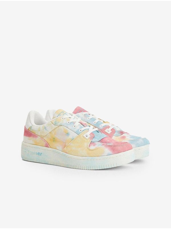 Tommy Hilfiger Tommy Hilfiger Yellow-Pink-Blue Men's Patterned Tommy Jeans Sneakers - Men's