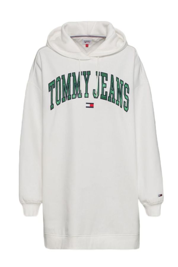 Tommy Hilfiger Jeans Tommy Jeans Dress - TJW COLLEGIATE LOGO HOODIE DRESS white