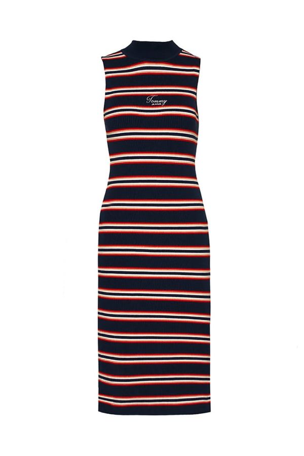 Tommy Hilfiger Tommy Jeans Dress - TJW SIDE SLIT STRIPE DRESS blue