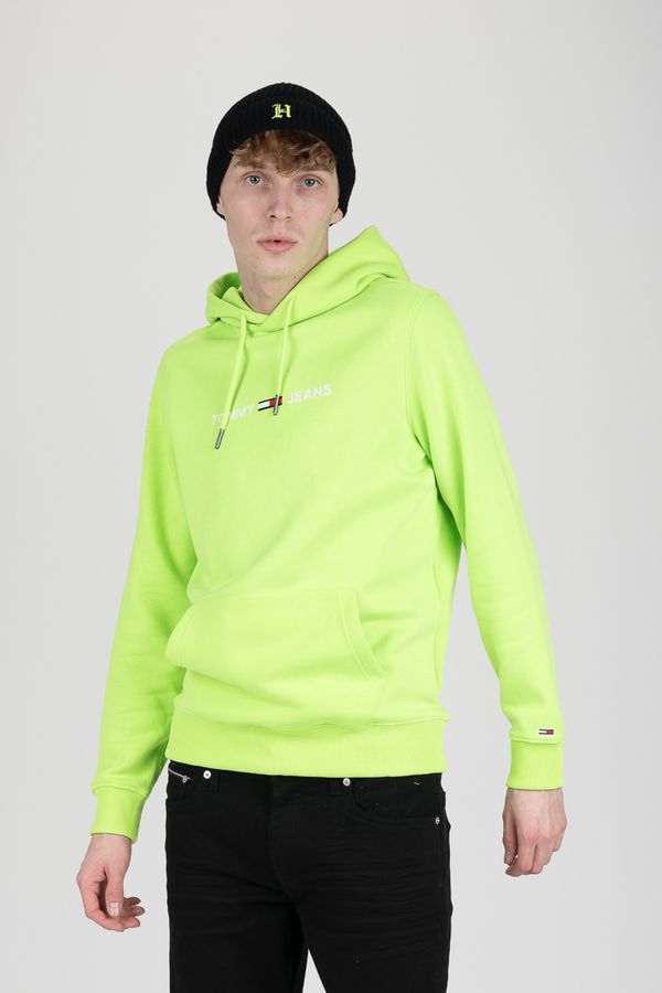 Tommy Hilfiger Tommy Jeans Sweatshirt - TJM NEON SMALL LOGO HOODIE neon green