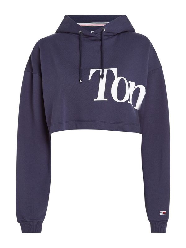 Tommy Hilfiger Jeans Tommy Jeans Sweatshirt - TJW SUPER CROP BOLD TOMMY HOODIE blue