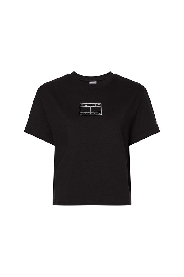 Tommy Hilfiger Tommy Jeans T-Shirt - TJW SMALL OUTLINE FLAG TEE black