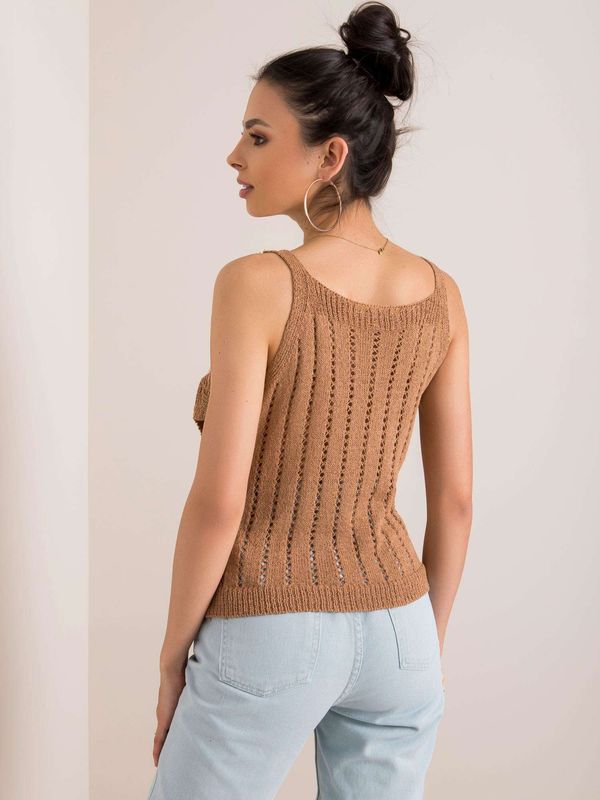 RUE PARIS Top-179-TP-3344.91P-Light Brown