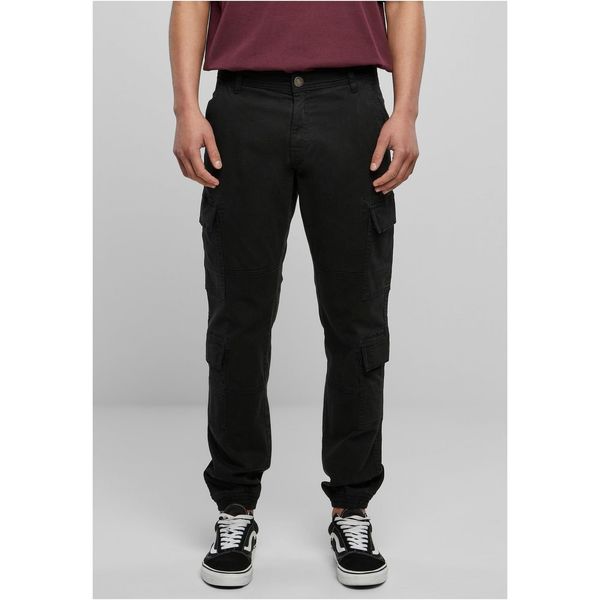 Urban Classics Tracksuit Bottoms Double Cargo Twill Black