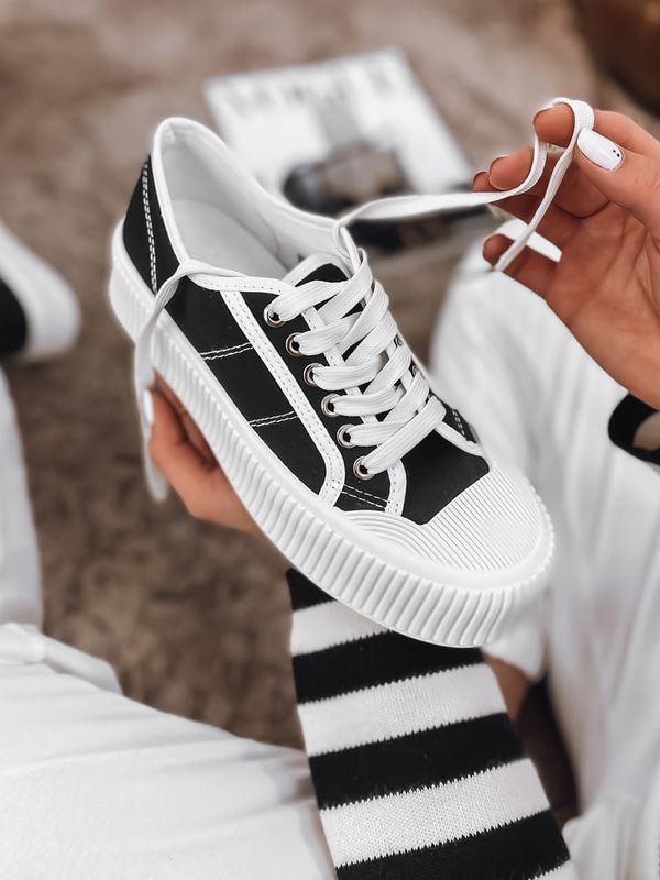 DStreet Trampki damskie ELIDA czarne Dstreet