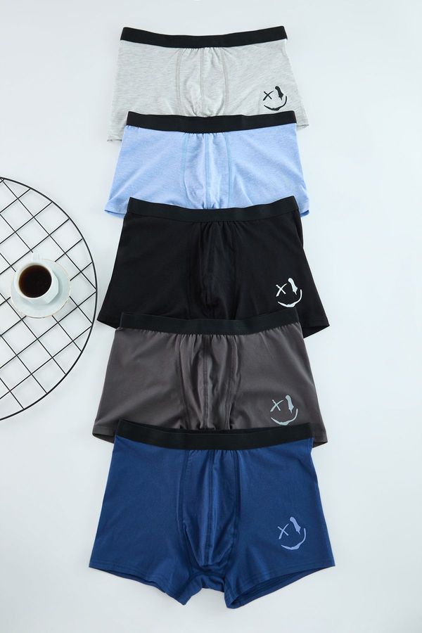 Trendyol Trendyol 5 Pack Patterned/Plain Pack Boxers