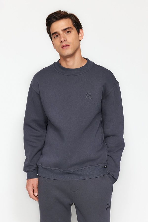 Trendyol Trendyol Anthracite Basic Half Turtleneck Sweatshirt