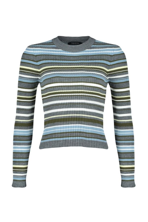 Trendyol Trendyol Anthracite Crop Knitwear Sweater