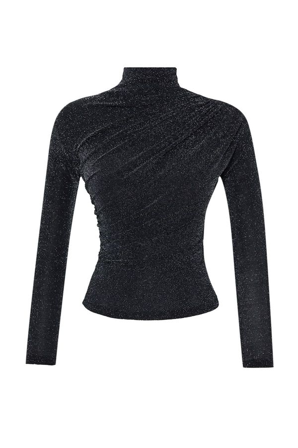Trendyol Trendyol Anthracite Glitter Knitted Blouse