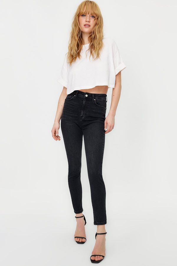 Trendyol Trendyol Anthracite High Waist Skinny Jeans