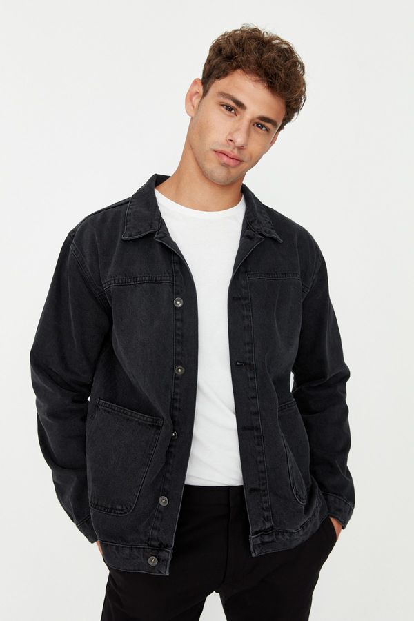 Trendyol Trendyol Anthracite Regular Fit Denim Jacket