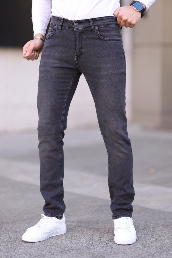 Trendyol Trendyol Anthracite Regular Fit Flexible Fabric Jeans Trousers