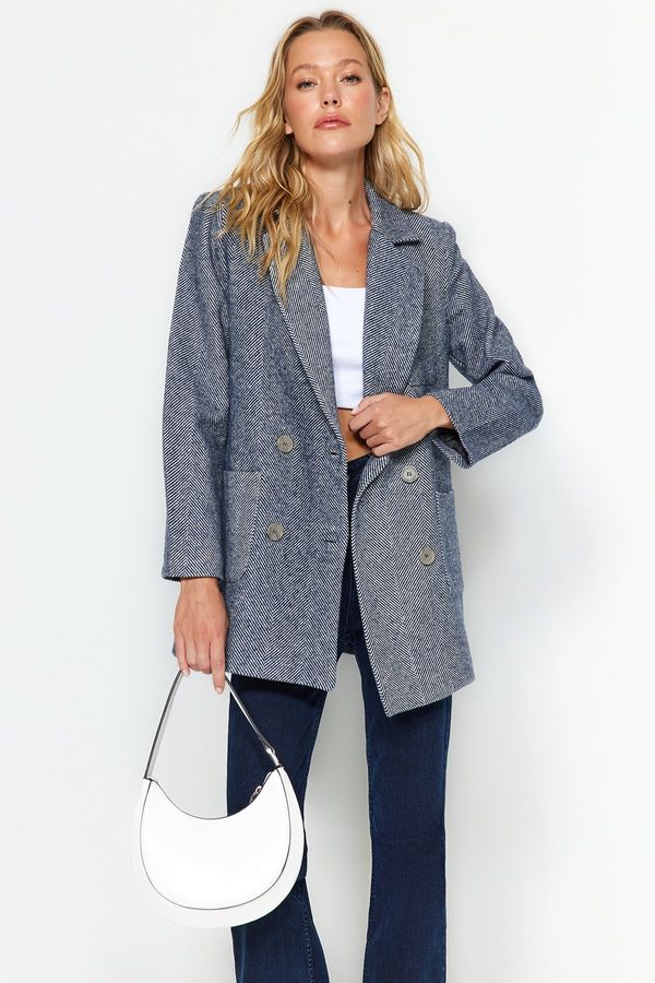 Trendyol Trendyol Anthracite Regular Lined Woven Blazer Jacket