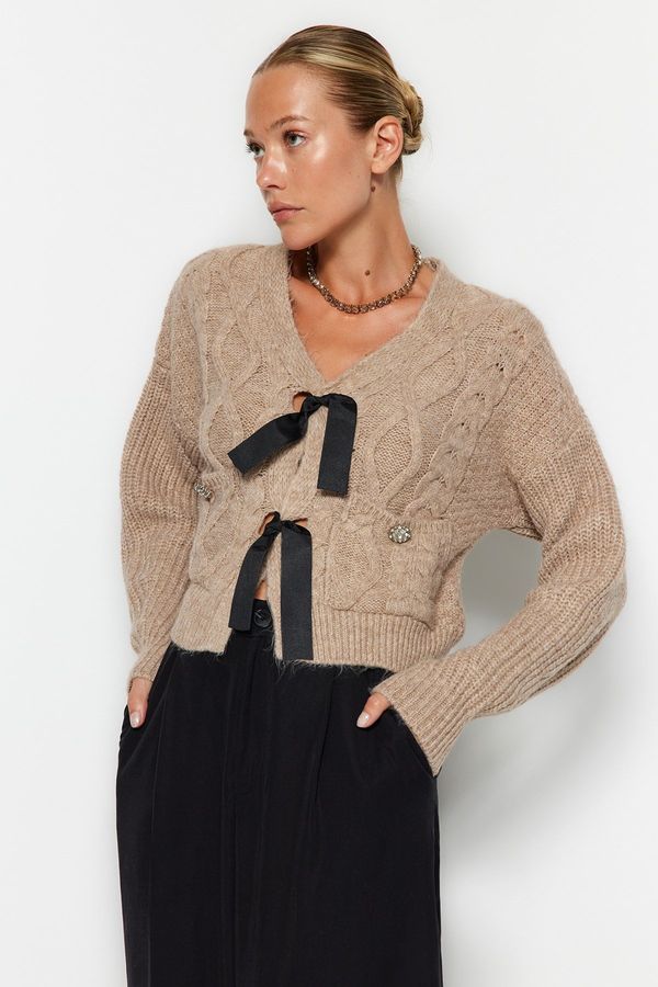 Trendyol Trendyol Beige Soft Textured Hair Knit Sweater Sweater