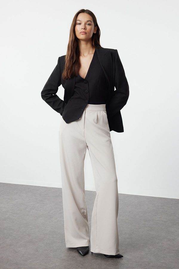 Trendyol Trendyol Beige Wide Leg/Wide Leg Woven Fabric Trousers