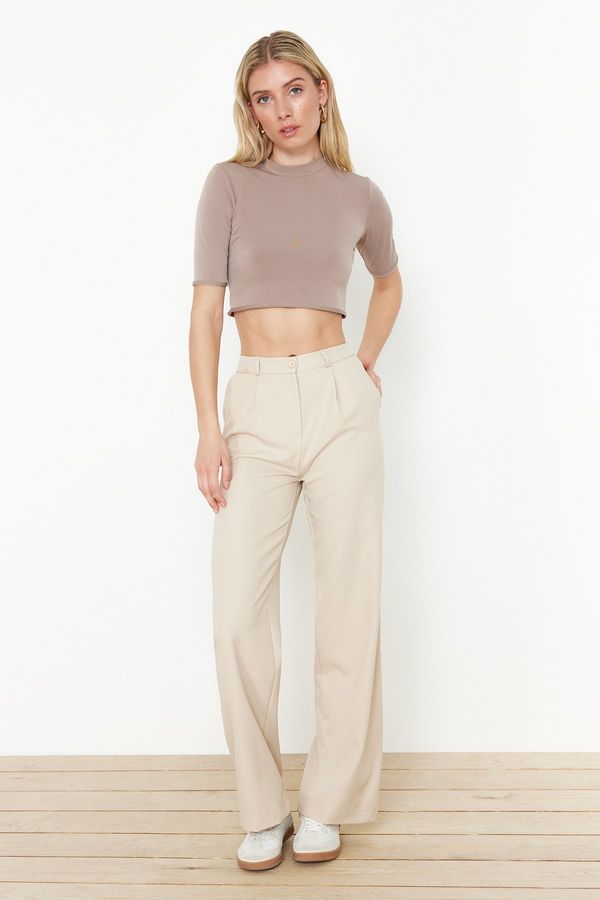 Trendyol Trendyol Beige Wide Leg/Wide Leg Woven Pants