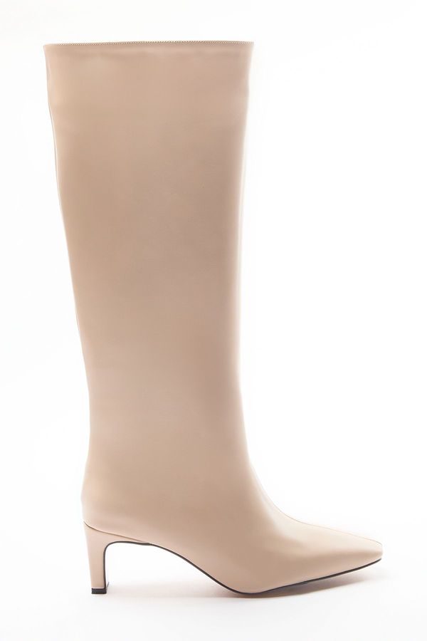 Trendyol Trendyol Beige Women's Thin Heeled Boots