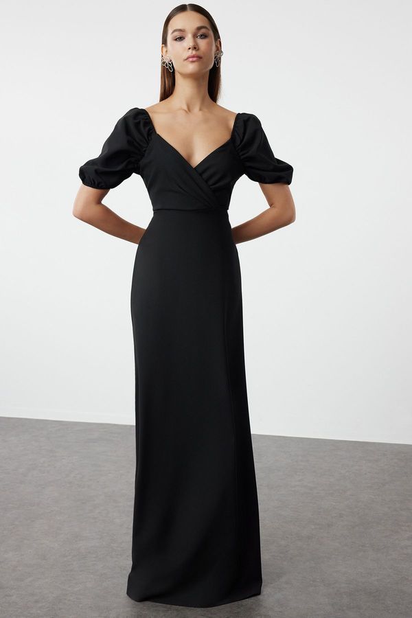 Trendyol Trendyol Black A-Line Woven Evening Dress & Graduation Dress
