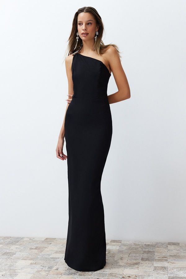 Trendyol Trendyol Black Accessory Long Evening Dress