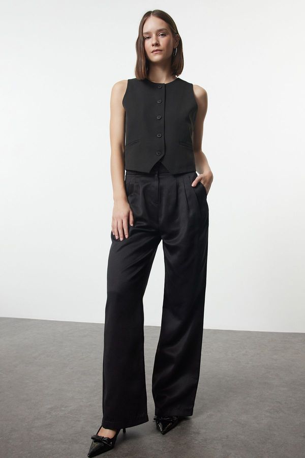 Trendyol Trendyol Black Balloon Pattern Woven Trousers