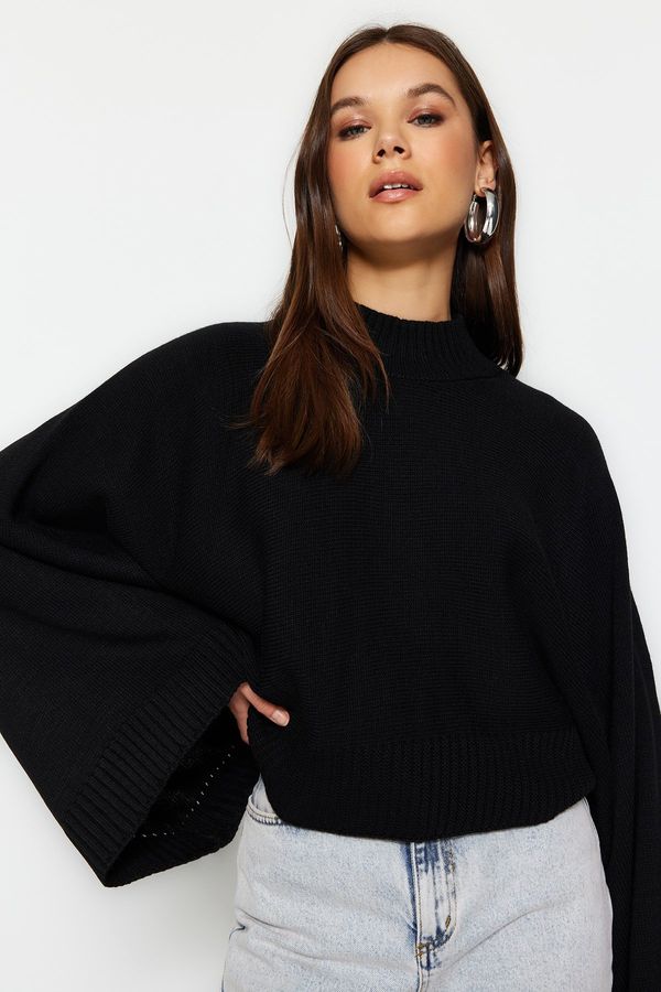 Trendyol Trendyol Black Bat Sleeve Knitwear Sweater