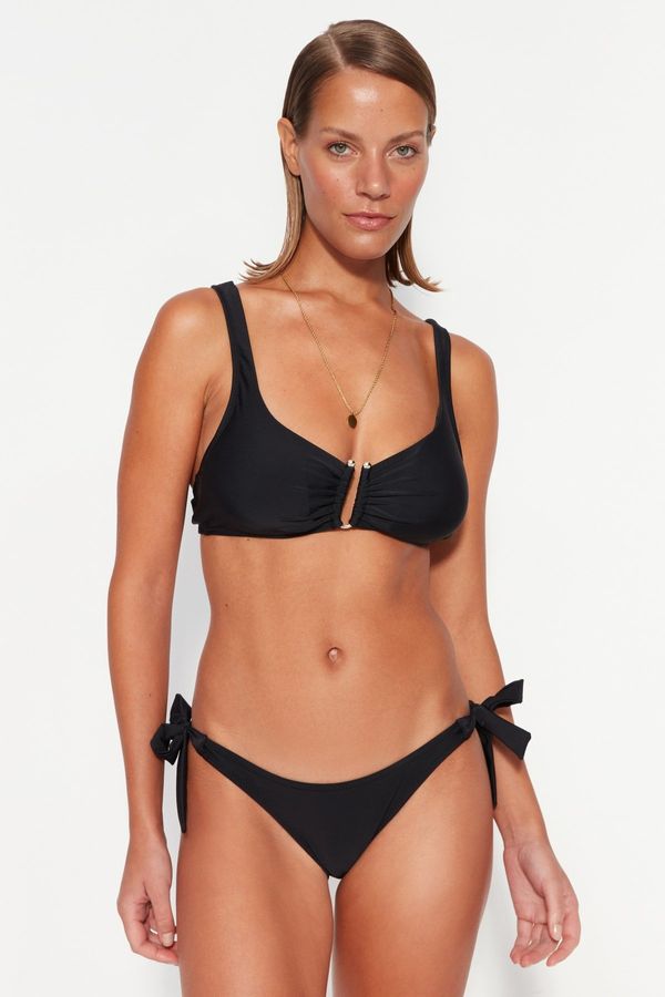Trendyol Trendyol Black Bralette U-String Bikini Top