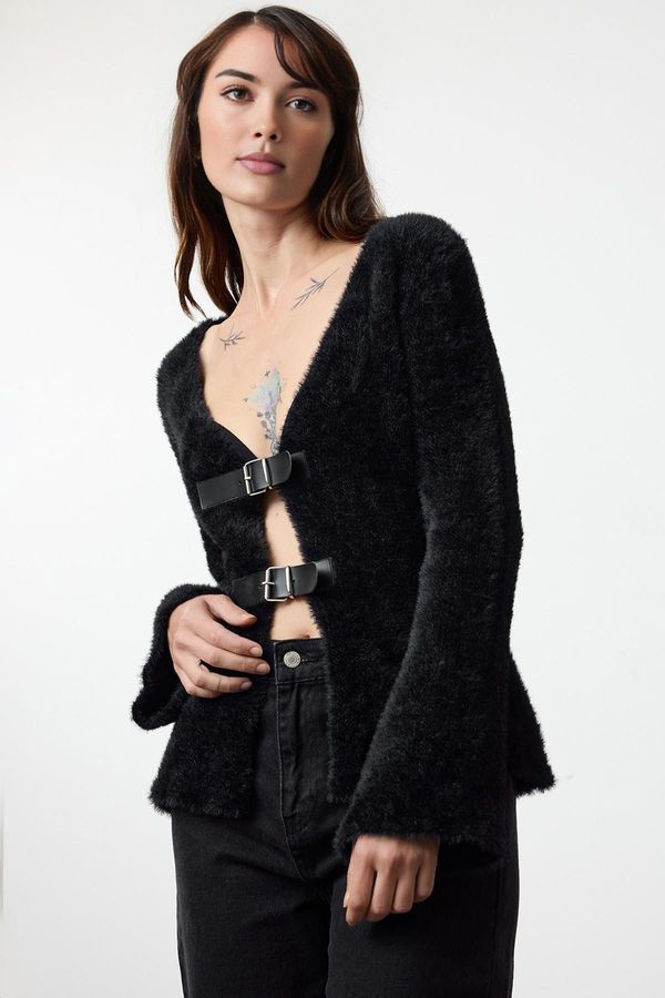 Trendyol Trendyol Black Closed Knitted Cardigan