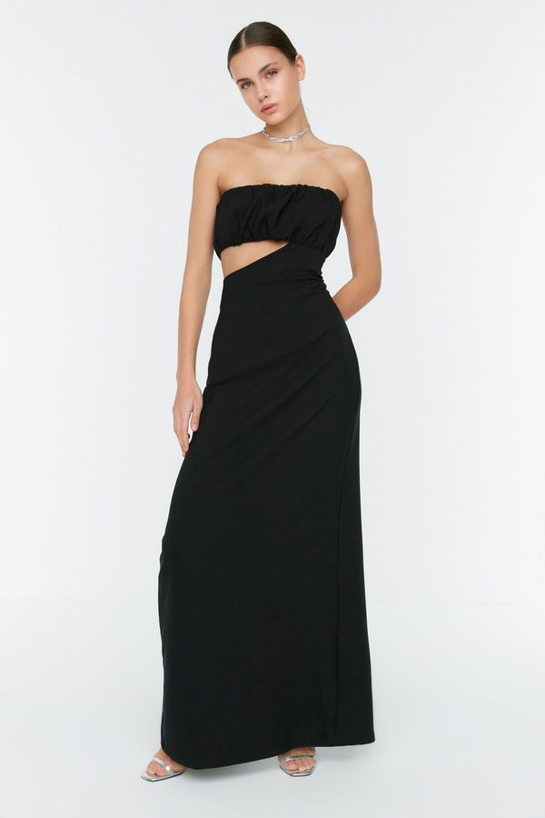 Trendyol Trendyol Black Collar Detailed Evening Dress