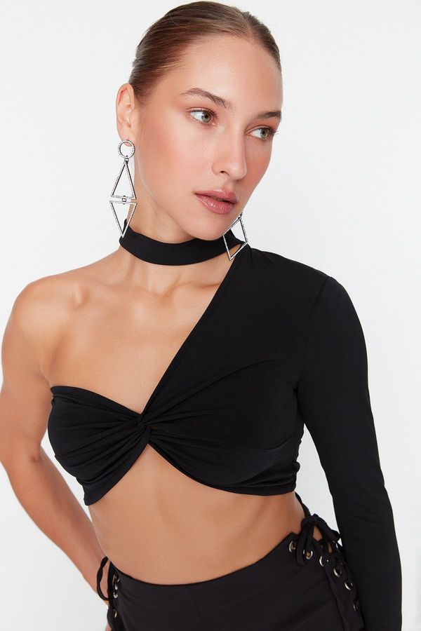 Trendyol Trendyol Black Crop Knitted Bustier