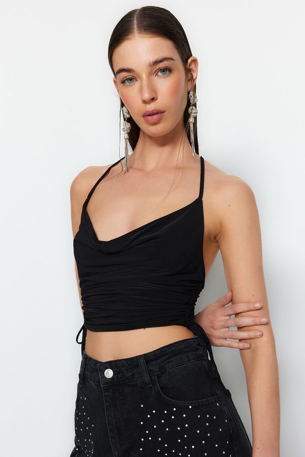 Trendyol Trendyol Black Crop Knitted Bustier