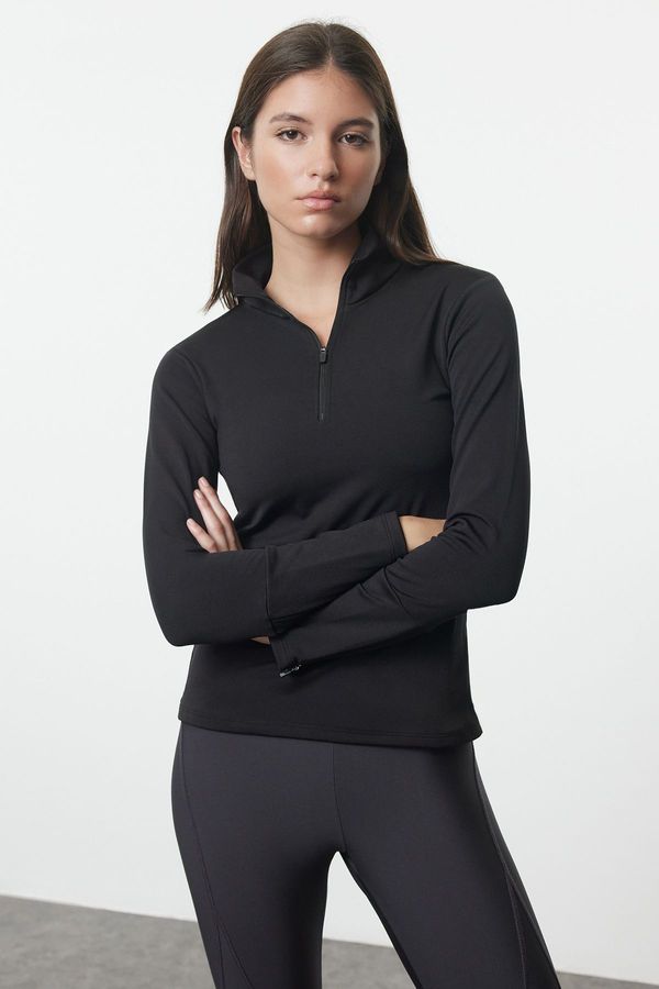 Trendyol Trendyol Black Extra Warm Polar Fleece Knitted Sports Sweatshirt