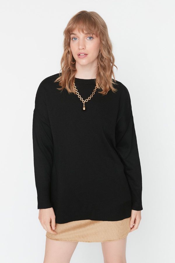 Trendyol Trendyol Black Extra Wide Fit Basic Knitwear Sweater