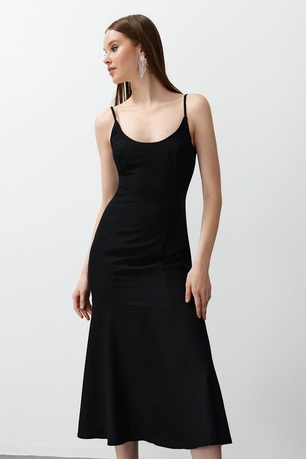 Trendyol Trendyol Black Fitted Strap Woven Dress