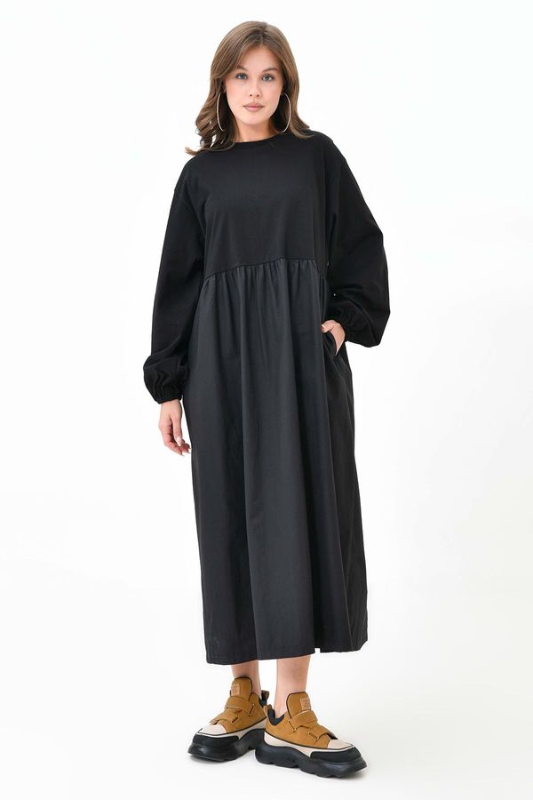 Trendyol Trendyol Black Knitted-Woven Dress