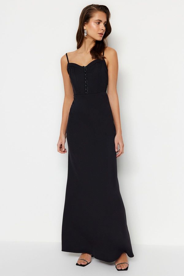 Trendyol Trendyol Black Lined Evening Dress