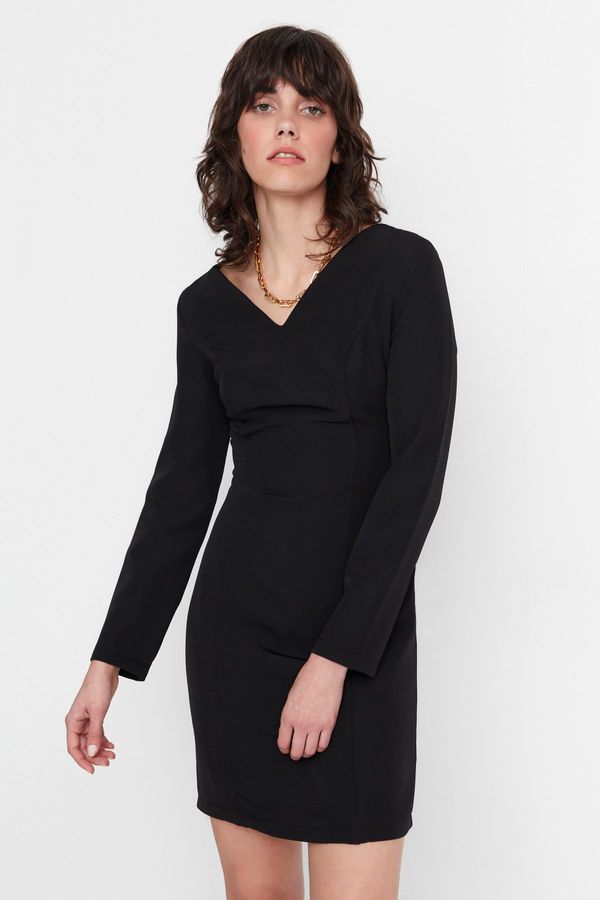 Trendyol Trendyol Black Mini Fitted Woven Dress