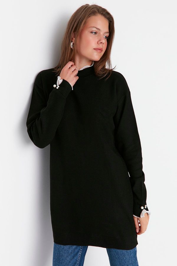 Trendyol Trendyol Black Pearl Detailed Knitwear Sweater