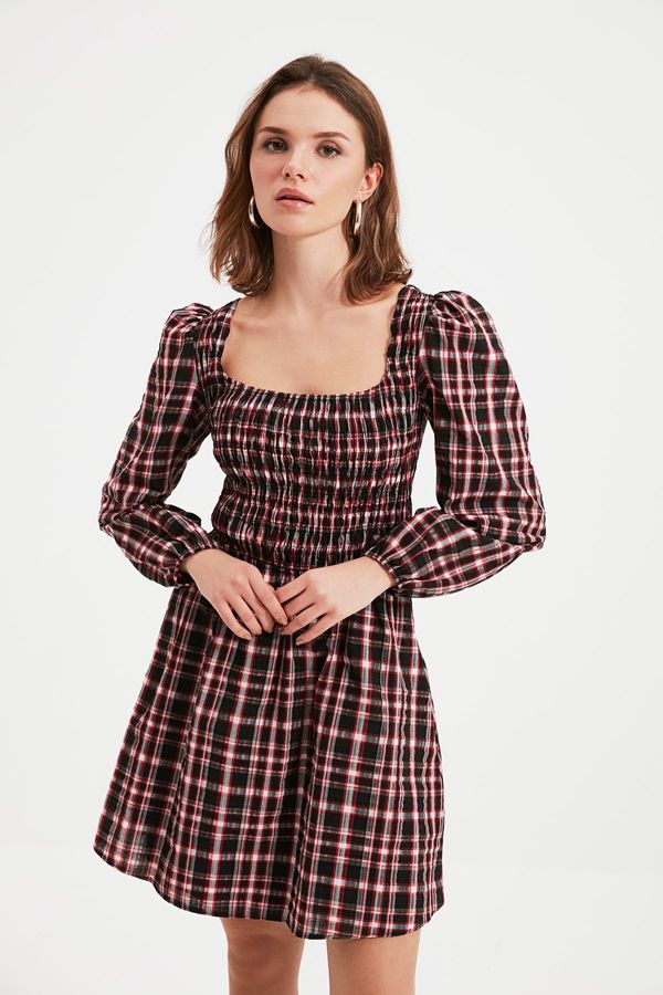 Trendyol Trendyol Black Petite Square Collar Dress