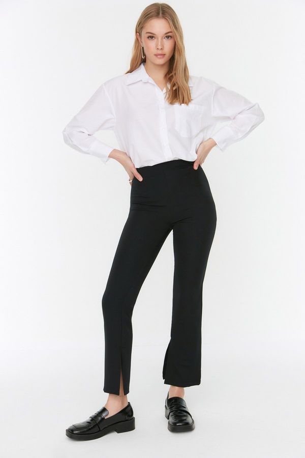 Trendyol Trendyol Black Petite Woven High Waist Trousers