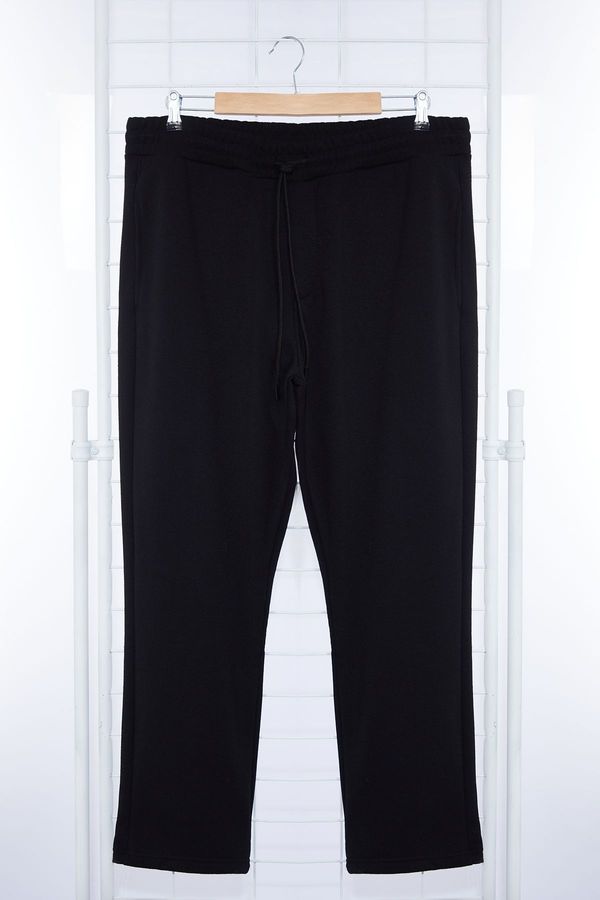 Trendyol Trendyol Black Regular Cut Basic Plus Size Sweatpants